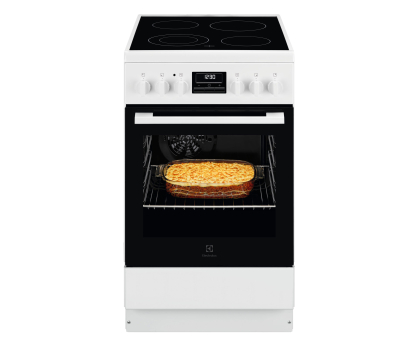 Kuchenka elektryczna ELECTROLUX LKR540266W Termoobieg, Multilevel Cooking - dodatkowy pierścień grzewczy, 50cm